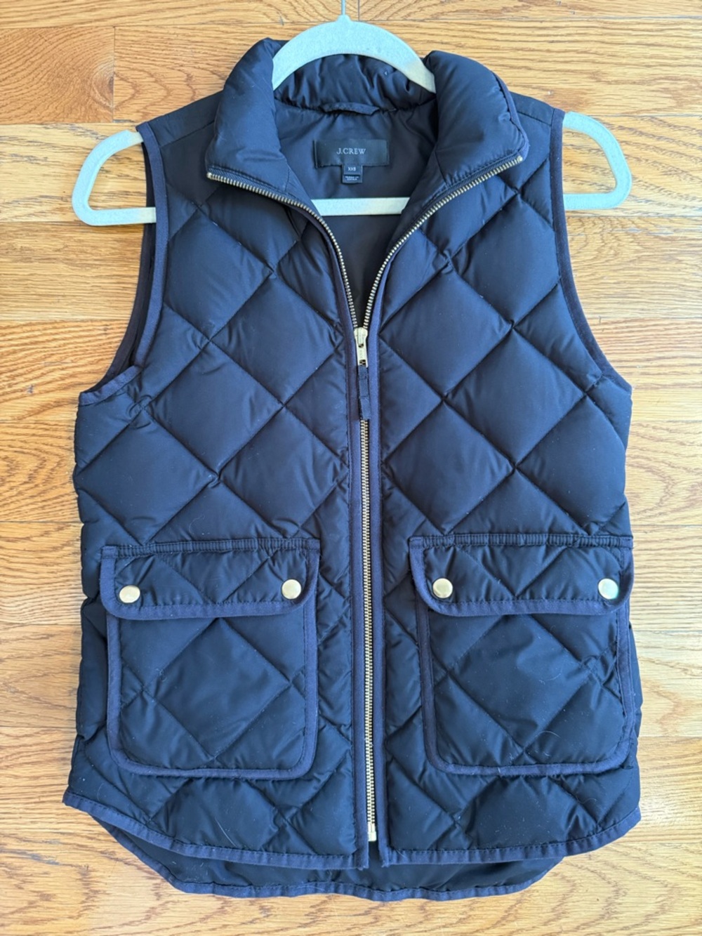 J. Crew Dark Black Quilted Puffer Vest - Women’s XXS